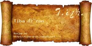 Tiba Áron névjegykártya
