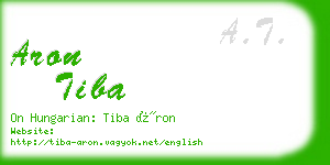 aron tiba business card